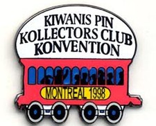 1998 Montreal Locomotive Train Car Kiwanis Pin Collector Klub Konvention Pin