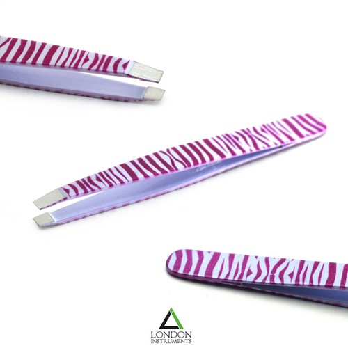 Pinzas para depilación de cejas pinzas pestañas pelos pinzas punta inclinada nuevas - Imagen 4 de 16