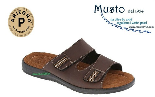 Patrizia Azzi 8612 Sandalo scarpa ciabatta uomo estate doppio strappo  marrone | eBay