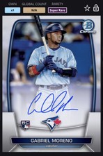 [DIGITAL CARD] Topps Bunt 2023 GABRIEL MORENO BOWMAN SIG RC,DBACKS BLUE JAYS