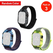 3x AMZER Nylon Braided Solo Loop Strap Band For Apple Watch Series 6 SE 5 4 40mm