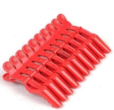 12 Pcs Professional Hair Styling Alligator Hair Clips - Red