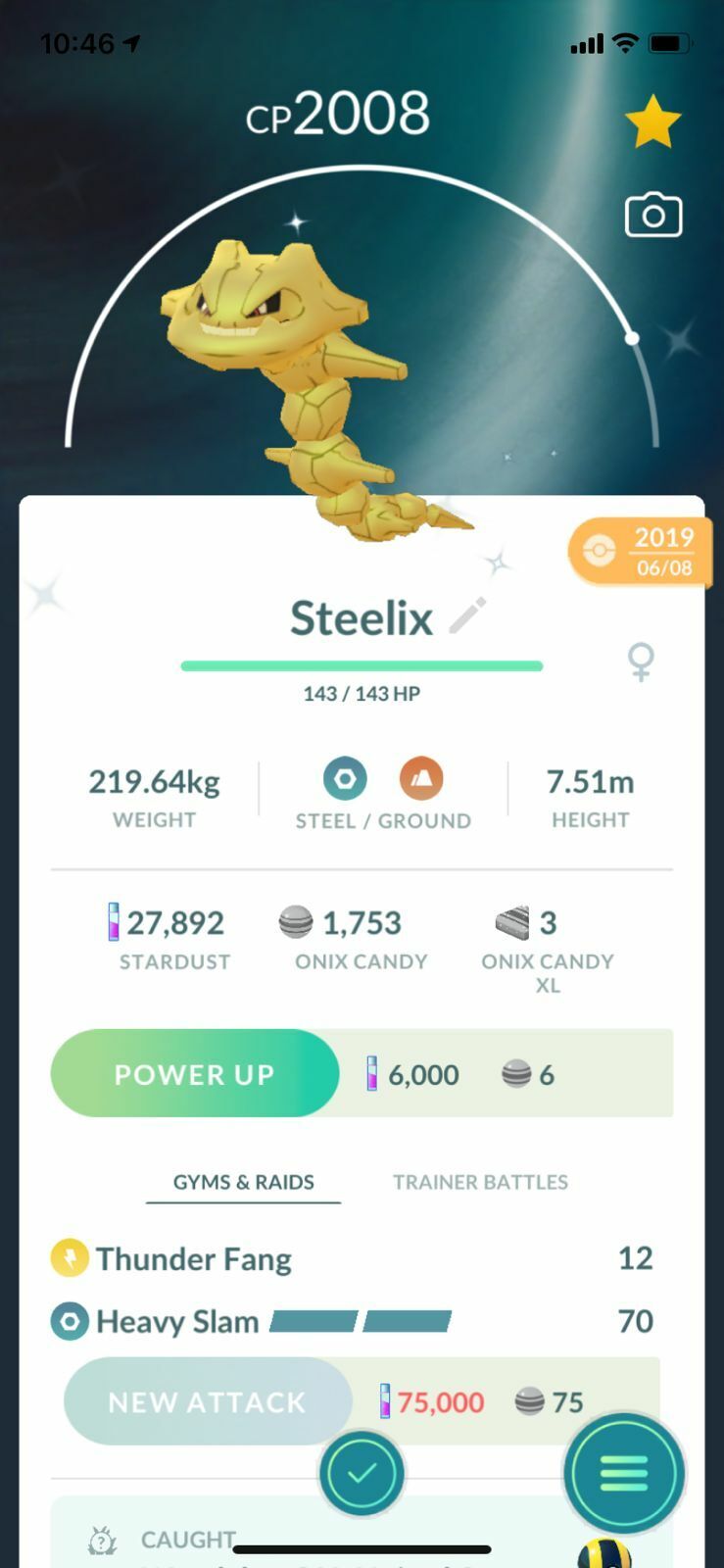 SHINY ✨ ONIX or GOLDEN STEELIX!!! ✨ - PKMN GO!!! - NON REGISTERED!