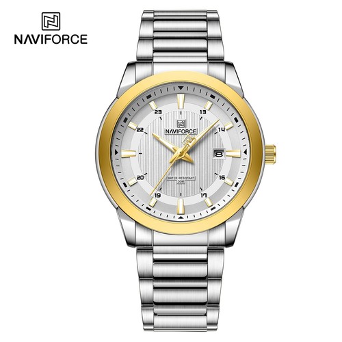 NAVIFORCE Men's Luxury Quartz Watch Waterproof Stainless Steel Date Business - Picture 16 of 18