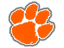 #0254 Clemson Tigers Paw Logo College Sticker Waterproof Vinyl Decal Die-Cut Car