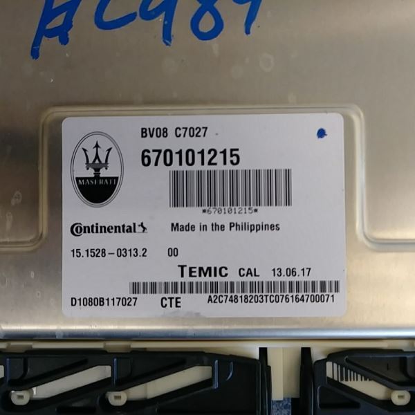 2017 2018 2019 Maserati Levante suspension control module computer 670101215