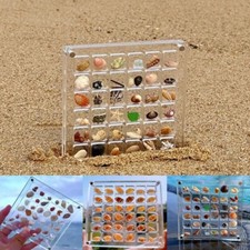 36 64 Grids Seashell Display Box Acrylic Magnetic Seashell Display Case Organize
