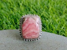 Natural Rhodochrosite Ring,Handmade Ring,925 Sterling Silver,All Sizes 3 to 14