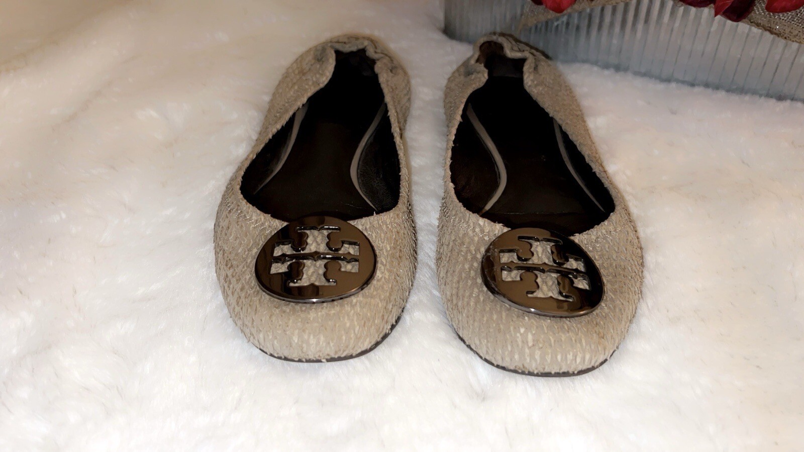 TORY BURCH Tan Python Embossed Leather Minnie Scr… - image 4