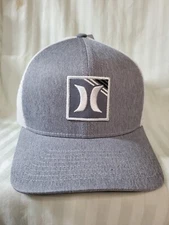 Hurley DF Bayline Hat / Cap - Gray  / White Mesh- Snapback OSFA