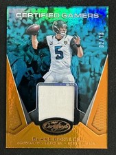 2017 Panini Certified #CG-BB Blake Bortles Gamers Mirror Orange #/75 Jaguars