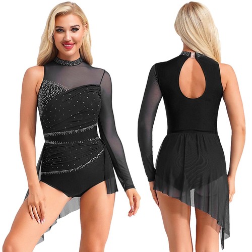 Women Dress Modern Dancewear Gymnastics Leotard Dance Costume Latin Lyrical - Picture 63 of 86
