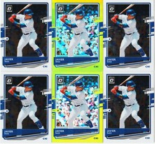 JAVIER BAEZ 6 CARD LOT 2020 OPTIC LIME GREEN PRIZM REFRACTOR # 115 + BASE CUBS