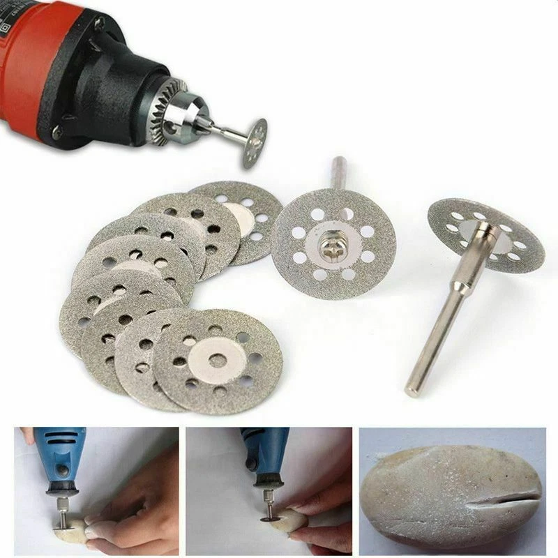 12pc 22mm Vented Diamond Cutting Disc Kit Hobby Rotary Tool & Dremel Accessories - Image 2 of 4