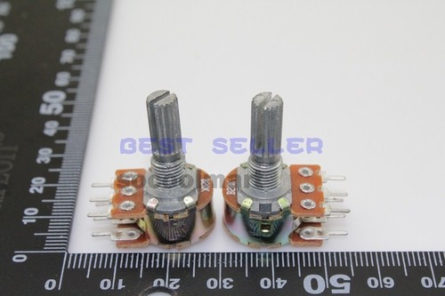 Nuevo Potenciómetro Cónico Doble Lineal Giratorio Largo Eje 50K Ohm 20mm 4 Piezas - Imagen 5 de 13