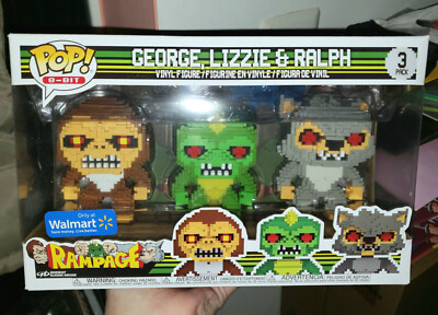 Funko Pop 3 Pack Rampage GEORGE LIZZIE RALPH Vinyl Figures Walmart ...