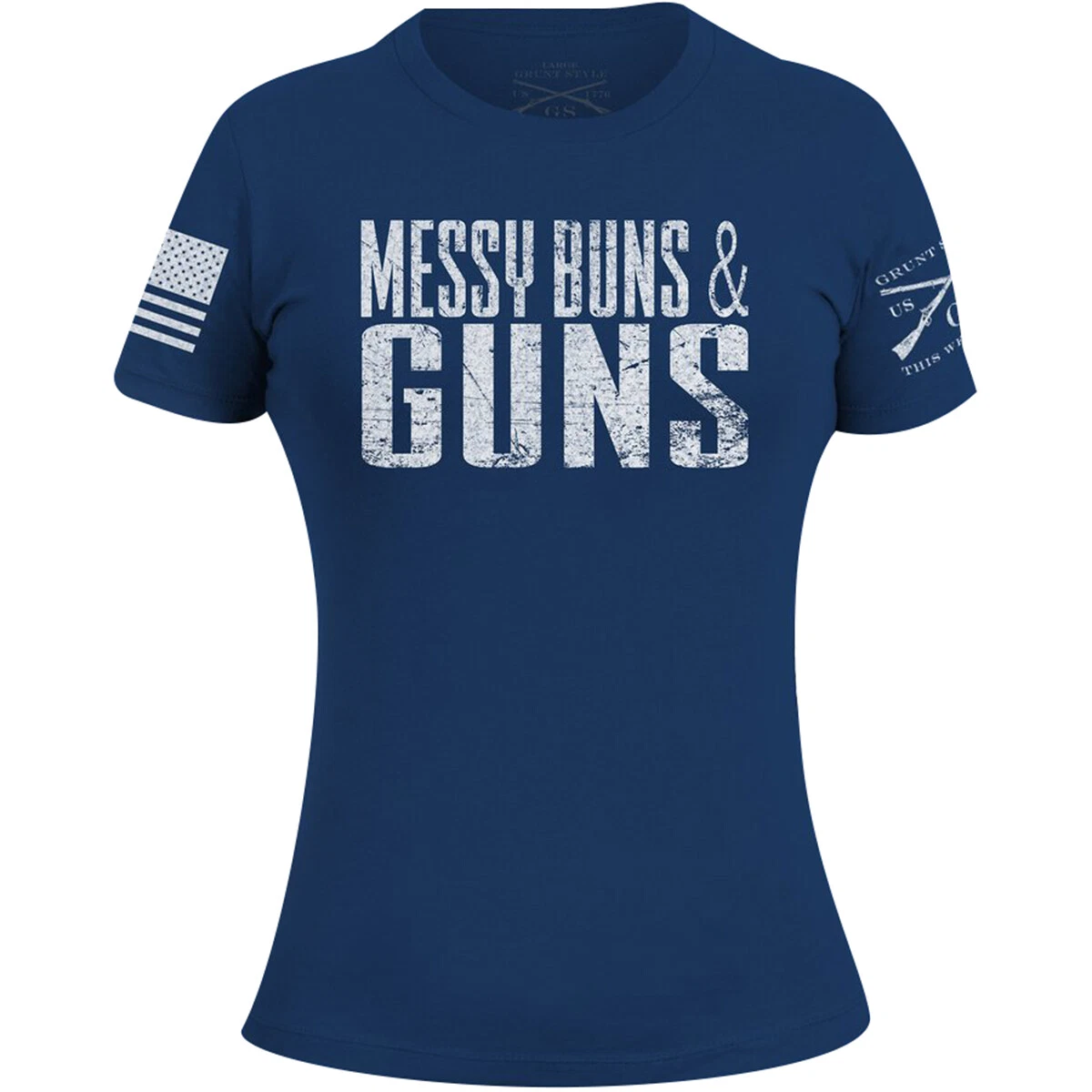 Grunt Style Women's Messy Buns and Guns T-Shirt - Blue
Opens in a new window or tab