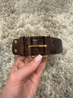 ZILLI Ostrich leg brown belt (men)