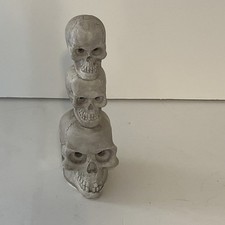 Halloween Lot Skulls Totem Stacked Untested Spooky Decoration 7