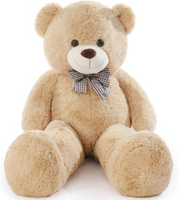 Oso de peluche grande de 4 pies gigante suave animales de peluche lindo juguete de peluche para novia mujer
