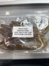 REACTION INNOVATION TRIXI  FLIRT WORM 4.95" WATERMELON RED 12 PK