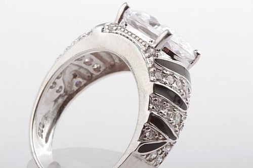 Kristall Ring in 925 er Sterling Silber Größe 62 Top! . - Bild 8 von 9