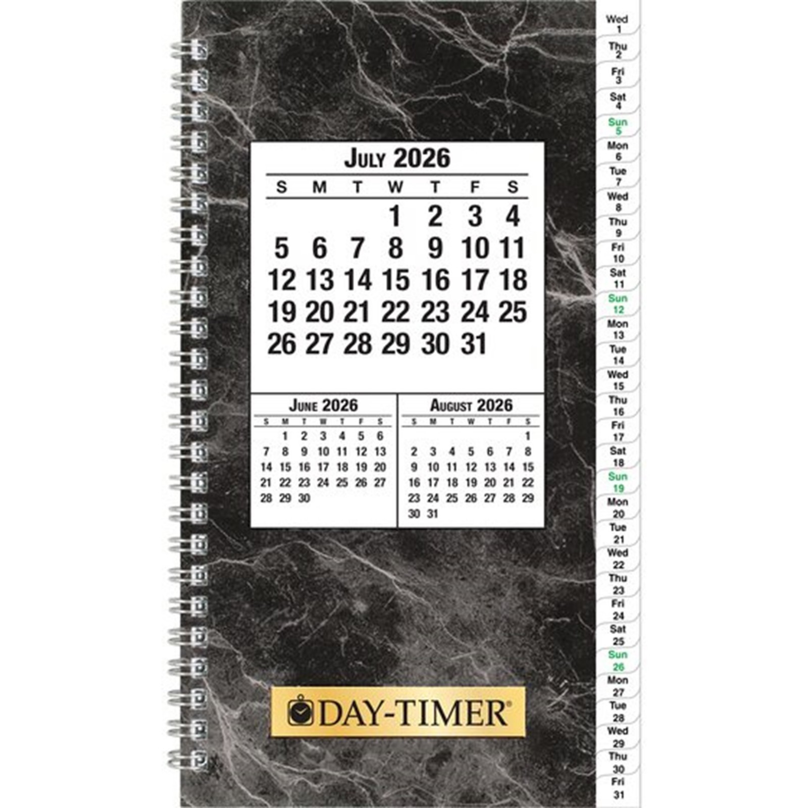 Day-Timer Jul26–Jun27, 2-Pg/Day INDEXED Planner PKT 3-1/2 x 6-1/2" EXTRAS
