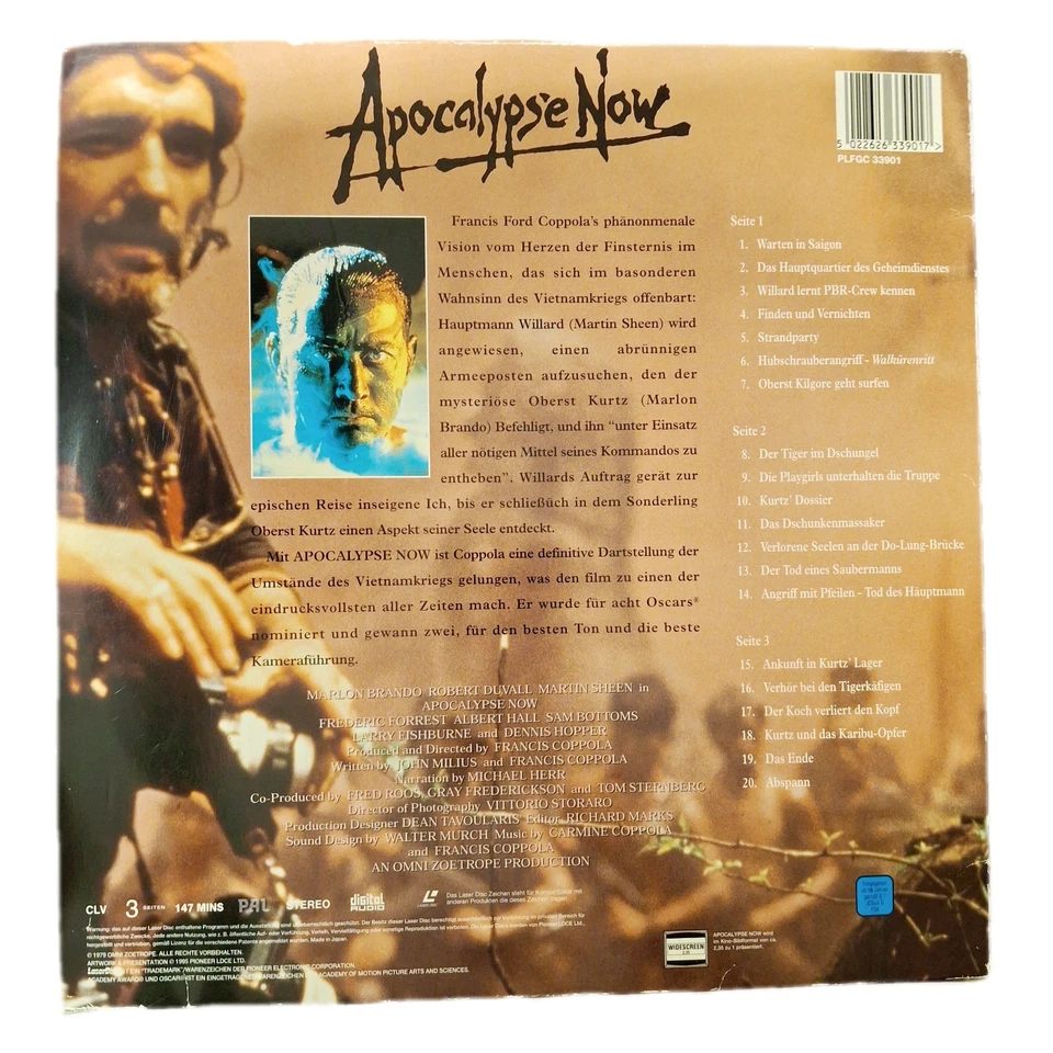Laserdisc – Apocalypse Now – Actionfilm – Sammlerstücke - Hülle stark gebraucht - Bild 3 von 4