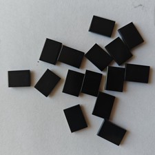 Natural Black Onyx Rectangle Bothside Flatbac...