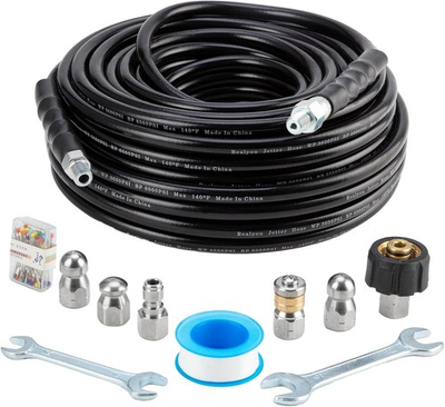 #ad Sewer Jetter Kit 100FT for Pressure Washer Pressure Washer Drain Jetter with $139.56