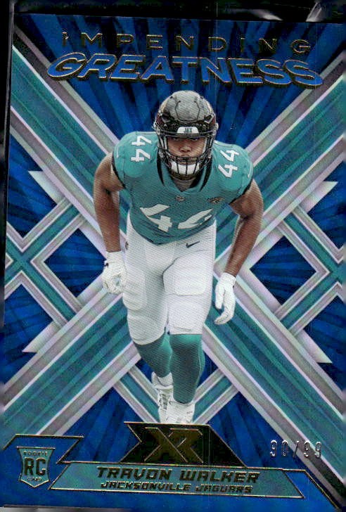 2022 Panini XR #IMG-18 Travon Walker Impending Greatness Blue #/99
