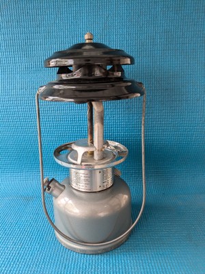 Dual Fuel Coleman 285 Black & Gray 2 Mantle Lantern Tested/No Glass Or Mantles!