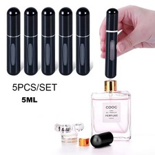 5Pcs Mini Travel Perfume Atomizer Bottle Spray Pump Case Refillable Portable US