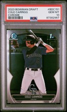 2023 Bowman Draft Cole Carrigg #BDC151 Chrome PSA 10