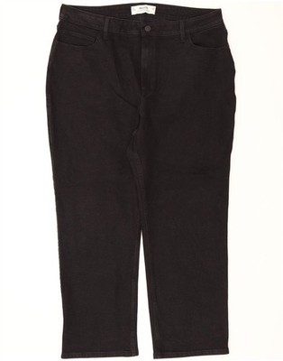 Hollister Damen High Rise Curvy Straight Jeans US 18 2XL W34 L31 Schwarz DO26