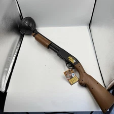 Redneck Plunger Shotgun Toyz Real Works Shooting Sound Plumber Gag Gift New Batt