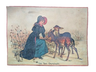 Antique Patapsco Baking Powder Trade Card Victorian Die Cut The Two Orphans #1