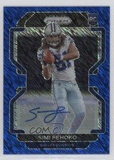 2021 Panini Prizm Rookie Blue Shimmer Prizm 16/25 Simi Fehoko #371 a8r