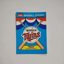 Minnesota Twins 1989 Fleer Team Logo Sticker Baseball Card MLB