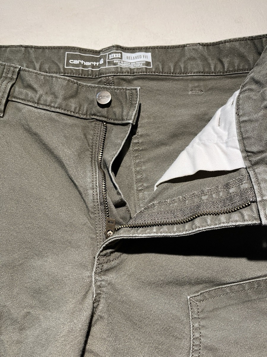 Carhartt Double Knee Pants USA製 32x32 Carhartt Double Knee Pants 32x32 Green Loose Fit Made In USA
