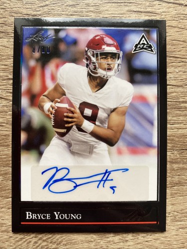 2021 Leaf Bryce Young Rookie Auto No8 Of 10 Produced QB Carolina Panthers - Picture 2 of 7