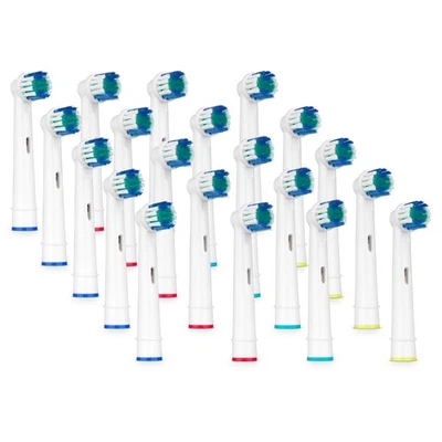 EIGENMARKE Aufsteckbürsten für Oral B Zahnbürsten 12er 16er & 20er Pack Ersatzbürsten