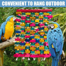 Extra Large Bird Toys Macaws Multicolored Wooden Blocks Chewing Toy Parrot Cage