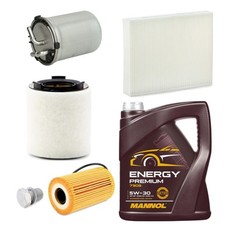 FULL FILTERS SERVICE KIT 5L PREMIUM 5W30 OIL FOR AUDI A1 SPORT 1.6 TDI 2010-2018