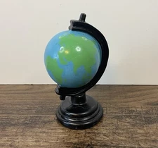 Mini 3.5" Resin World Globe Figure Statue Knick Knack Hand Painted