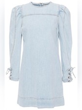 Ulla Johnson Manon Dress Light Wash Denim Cotton 0