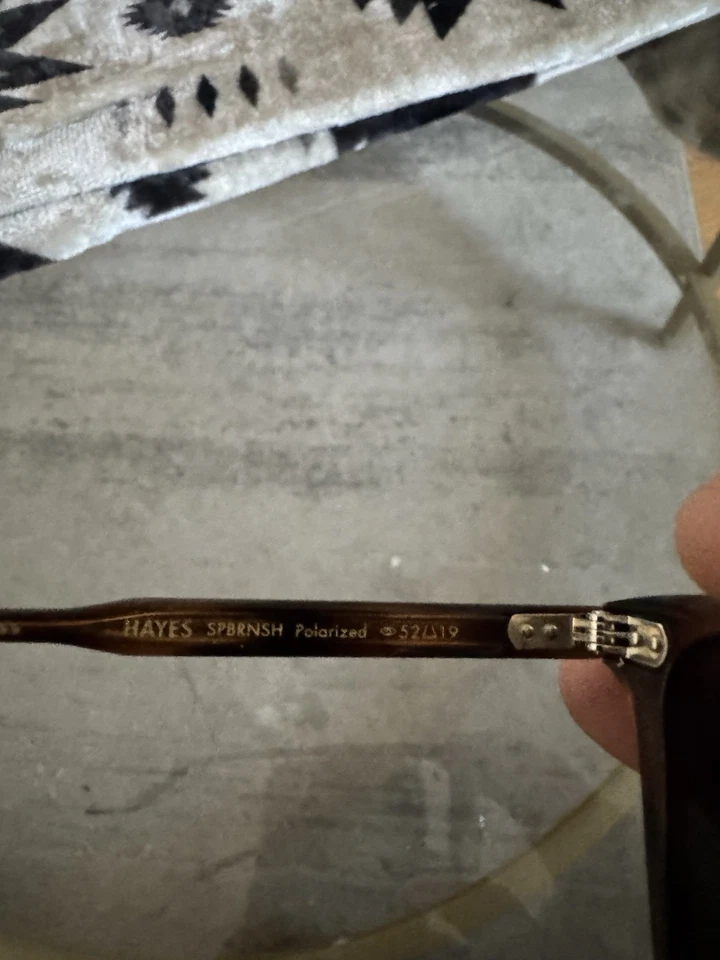 Óculos de sol masculino polarizado solar Garrett Leight Hayes SPBRNSH/PG15 PLR - Imagem 3 de 3