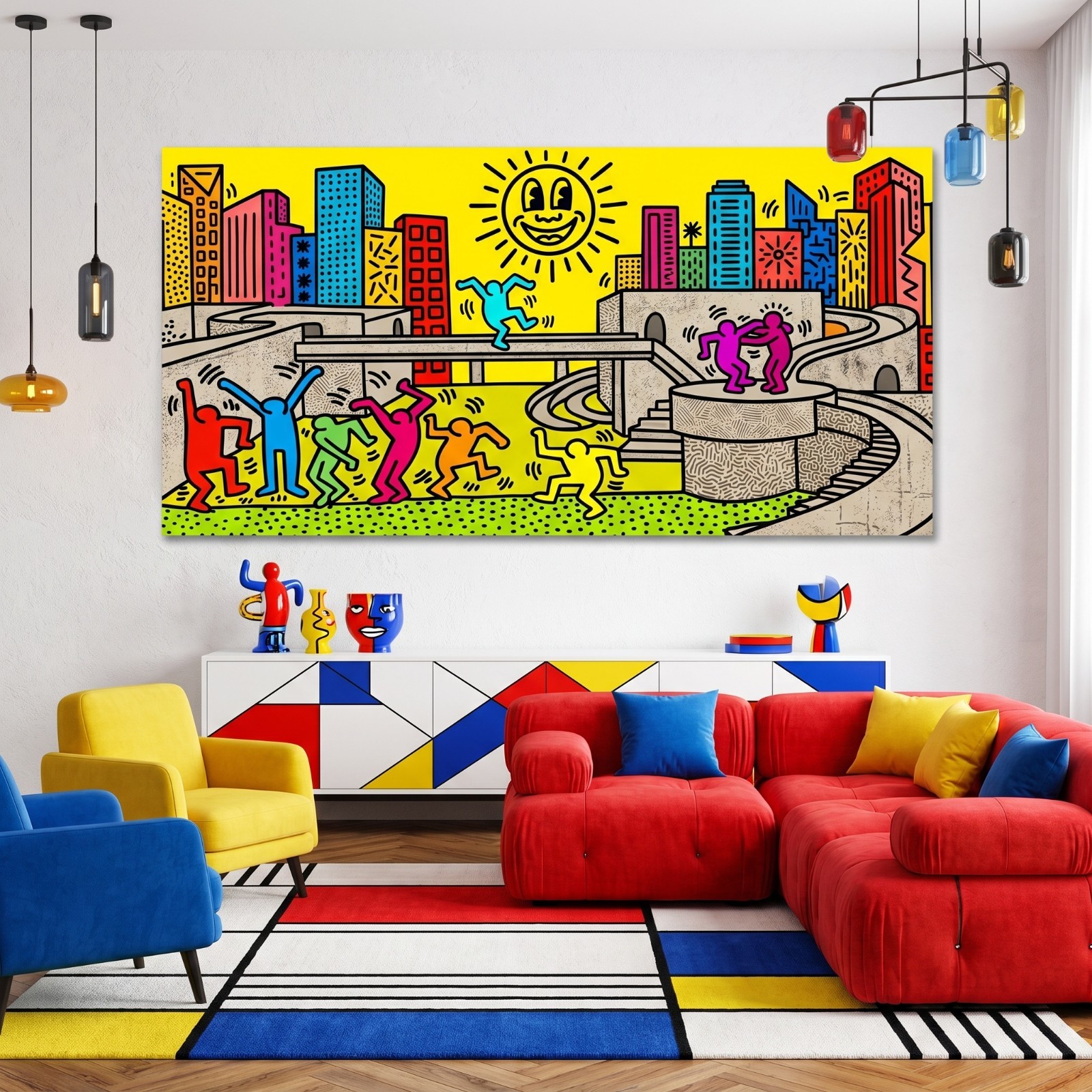 Quadro XXL Uomo che danza di Keith Haring foto 3