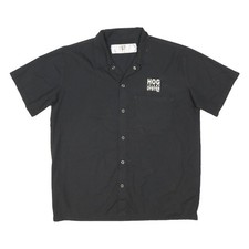 DICKIES Mens Black Shirt M Cotton Blend Workwear Casual Short Sleeve
