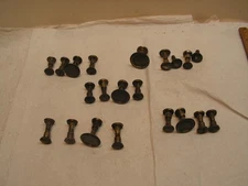 Vintage 40 Piece lot WARRANTED SUPERIOR SOLID BRASS Handsaw Medallion Screw Nuts